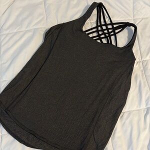 lululemon athletica Wild Charcoal Strappy Tank Top